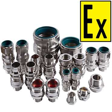 NOVELTY! <br /> CABLE GLANDS <br /> NICKEL PLATED BRASS <br /> 1ExdIICGb / 1ExeIICGb