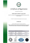 CERTIFICATE OF CONFORMITY ISO 9001:2015
