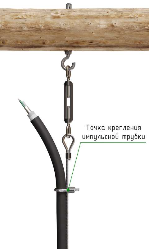 Visualization of the impulse tube attachment point