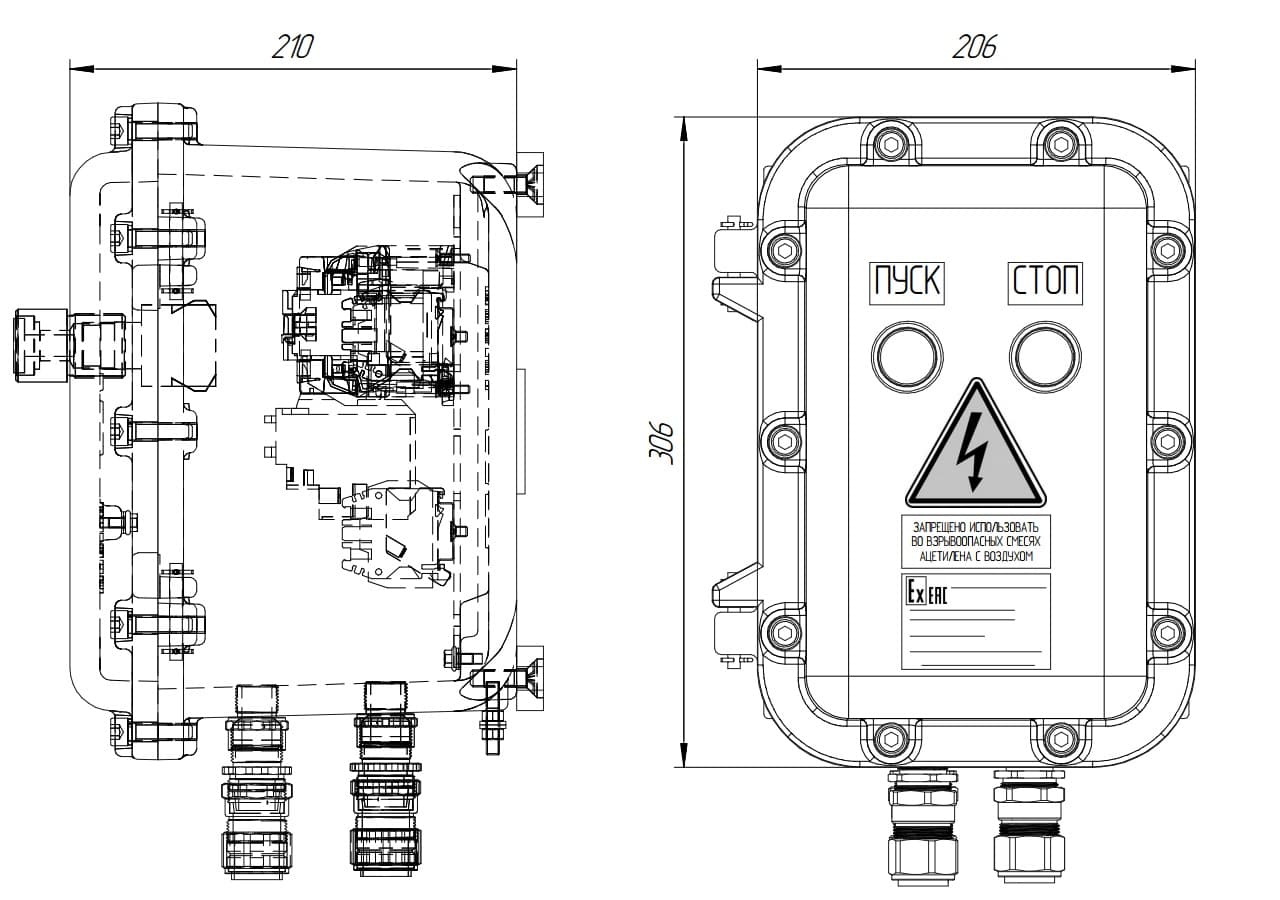 ПКВ МК 1.0 Exd-А-302021-ПУСКАТЕЛЬ-МД-12Т